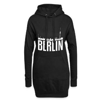 Skyline Berlin - Sweat-shirt à capuche long Femme - noir - Devant