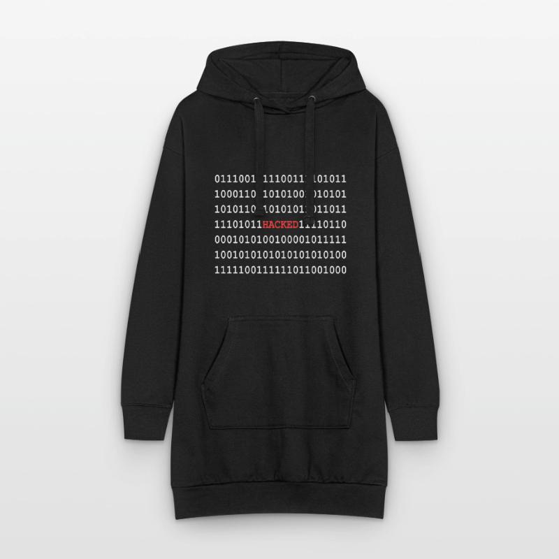 Binary code hacker Hoodie Dress