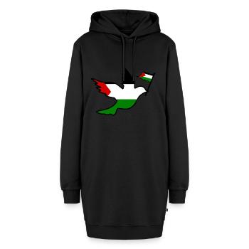 Free palestine - Hoodie-Kleid - Schwarz - Vorne - AI Model Female 172 light (172cm)