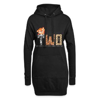 Tiger Birthday Zoo Tiger 2 ans - Sweat-shirt à capuche long Femme - noir - Devant