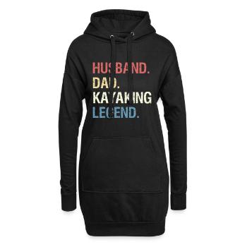 Mari papa légende du kayak | Cadeau de kayak - Sweat-shirt à capuche long Femme - noir - Devant