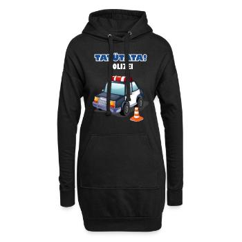 Tatü Tata Polizei Geburtstag Kind Kindergeburtstag - Hoodie-Kleid - Schwarz - Vorne