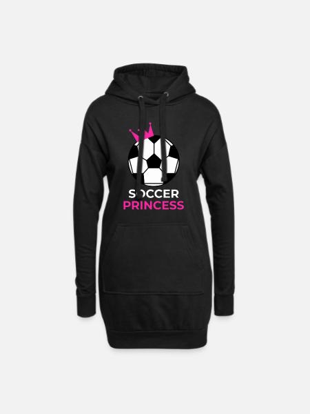 soccer girls things shirt for girls - Hoodie Dress - black