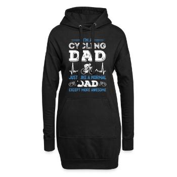 Fantastisches Radfahrer-Papa-lustiges Radfahrer-Geschenk - Hoodie-Kleid - Schwarz - Vorne