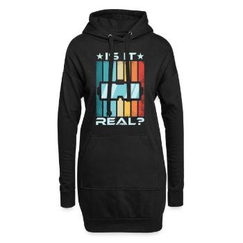 Retro Virtual Reality VR Gaming Geschenk - Hoodie-Kleid - Schwarz - Vorne