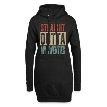30. Geburtstag Geschenk runder Geburtstag - Hoodie-Kleid - Schwarz - Vorne
