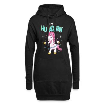 I´m a Hulacorn Gymnastik Hula - Hoodie-Kleid - Schwarz - Vorne