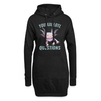 You Axolotl Questions Axolotl Amant - Sweat-shirt à capuche long Femme - noir - Devant