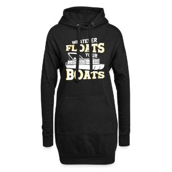 Bateau capitaine Pontoon bateau - Sweat-shirt à capuche long Femme - noir - Devant
