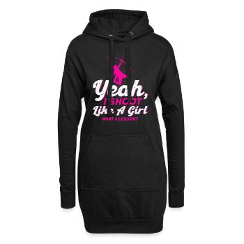 Arc-en-ciel Arc archer archery - Sweat-shirt à capuche long Femme - noir - Devant