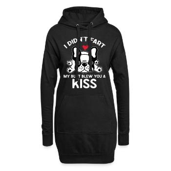 Français Propriétaire de Bulldog Frenchie - Sweat-shirt à capuche long Femme - noir - Devant