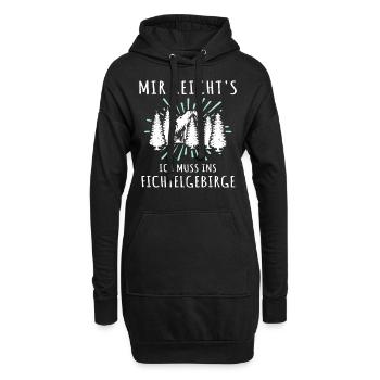 Fichtelgebirge Spruch Fichtelgebirgler - Hoodie-Kleid - Schwarz - Vorne