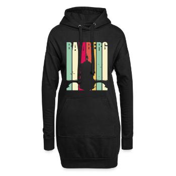 Bamberg Vintage Stadt Bamberger - Hoodie-Kleid - Schwarz - Vorne