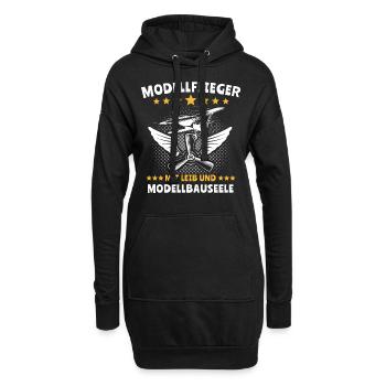 Modellfliegen Modellflug RC Flugzeug Modellflieger - Hoodie-Kleid - Schwarz - Vorne
