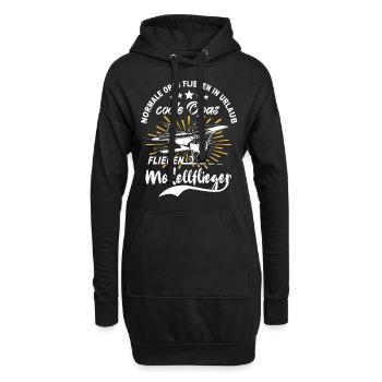 Modellflieger Opa Modellflug Modellfliegen - Hoodie-Kleid - Schwarz - Vorne