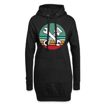 Tournevis Mécanicien Auto Tool - Sweat-shirt à capuche long Femme - noir - Devant