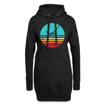 Segelflieger Segelflug Segelfliegen - Hoodie-Kleid - Schwarz - Vorne