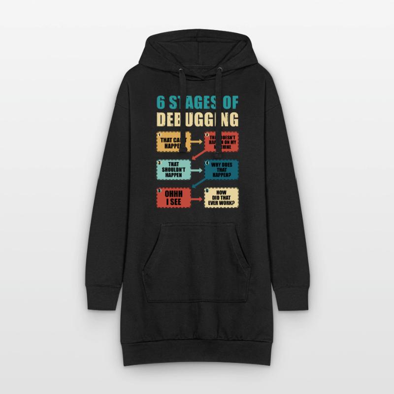 Programmieren Debugging Lustiges Programmierergeschenk Hoodie-Kleid
