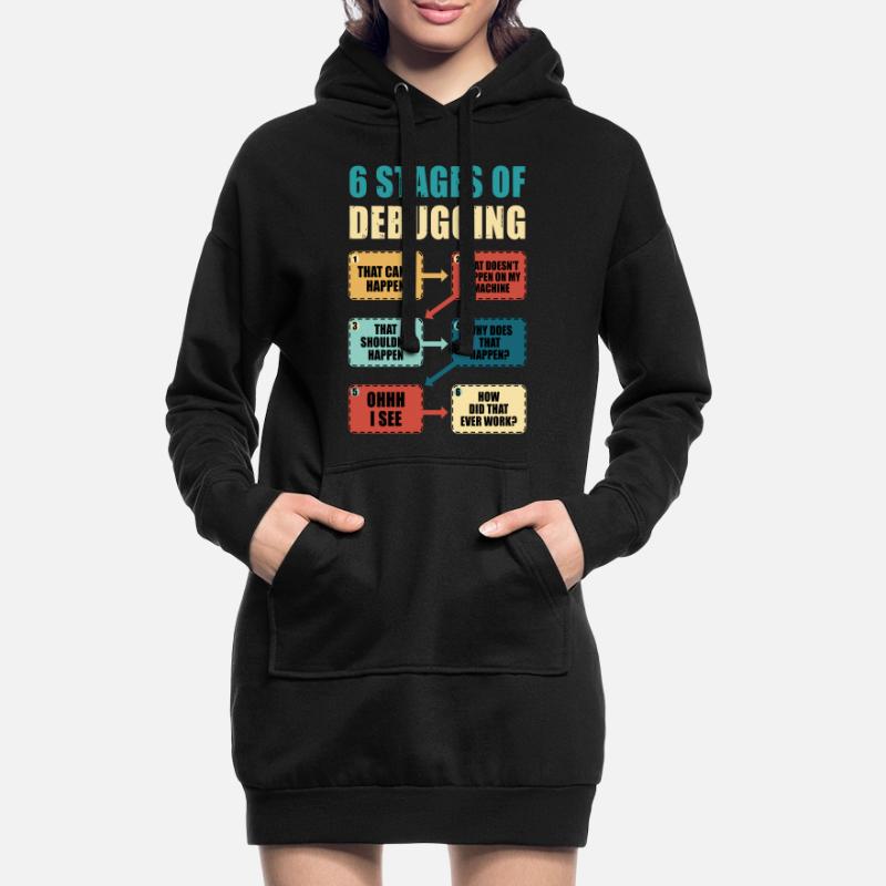 Programmieren Debugging Lustiges Programmierergeschenk Hoodie-Kleid