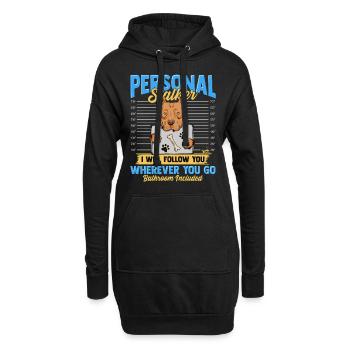 Personal Stalker Funny Pitbull Outfit - Hoodie-Kleid - Schwarz - Vorne