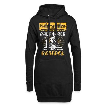 Rostock Fahrrad Rostocker Radfahrer - Hoodie-Kleid - Schwarz - Vorne