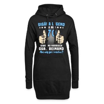 Allgäuer 70. Geburtstag 70 Jahre Allgäu - Hoodie-Kleid - Schwarz - Vorne