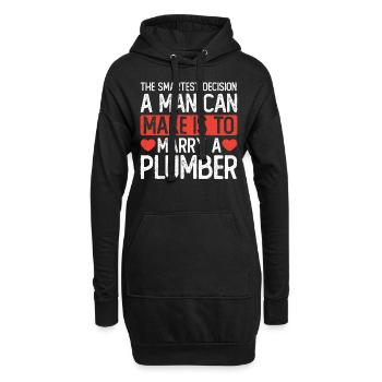 La décision la plus intelligente qu’un homme puisse prendre - Sweat-shirt à capuche long Femme - noir - Devant