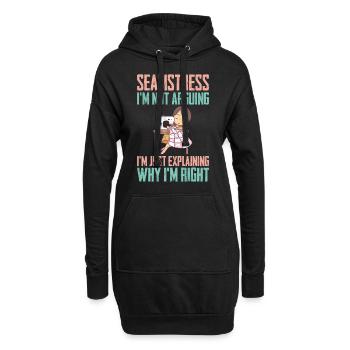 Couturière je ne discute pas - Sweat-shirt à capuche long Femme - noir - Devant