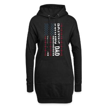4. Juli Boating Dad American Flag Sailor - Hoodie-Kleid - Schwarz - Vorne