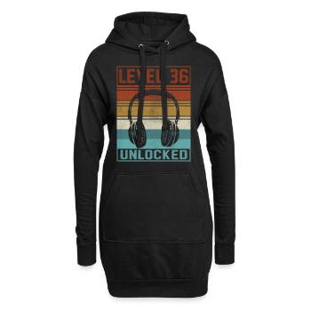 Gamer 36th Birthday Gamer - Hoodie-Kleid - Schwarz - Vorne