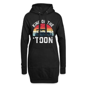 Pontonkönig des 'Toon Boating Geschenks für Boot - Hoodie-Kleid - Schwarz - Vorne