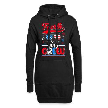 Vierter Juli Crew Männer Frauen Kinder - Hoodie-Kleid - Schwarz - Vorne