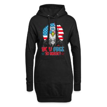 Eagle American Flag Men 4 juillet États-Unis - Sweat-shirt à capuche long Femme - noir - Devant