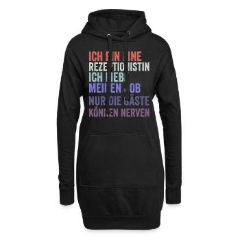 Ich Bin Eine Rezeptionistin - Hoodie-Kleid - Schwarz - Vorne