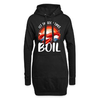 Saison du crabe Drôle de crabes Homard - Sweat-shirt à capuche long Femme - noir - Devant