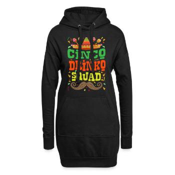 Mexikanische Fiesta Cinco De Mayo Trinkgelage - Hoodie-Kleid - Schwarz - Vorne
