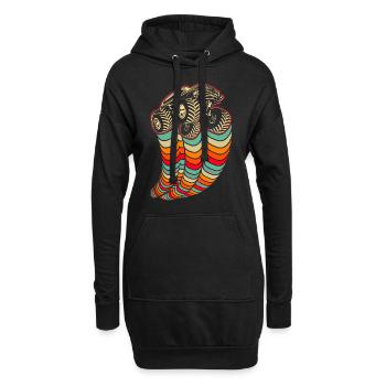 Monstertrucks Retro Monstertruck Vintage - Hoodie-Kleid - Schwarz - Vorne