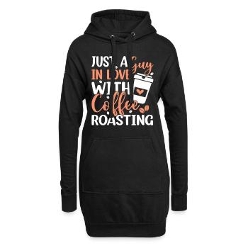 Just A Guy In Love With Coffee Roasting - Hoodie-Kleid - Schwarz - Vorne