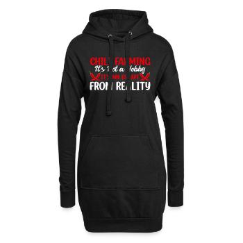 La culture du chili ce n’est pas un passe-temps - Sweat-shirt à capuche long Femme - noir - Devant
