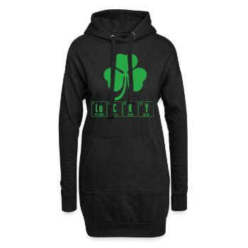 Chimie Cloverleaf Lucky St. Patrick’s Day - Sweat-shirt à capuche long Femme - noir - Devant