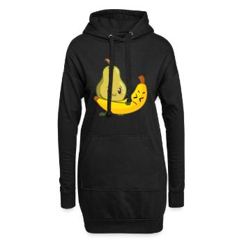 Jeu de mots de premiers soins ambulancier paramédical aux fruits - Sweat-shirt à capuche long Femme - noir - Devant