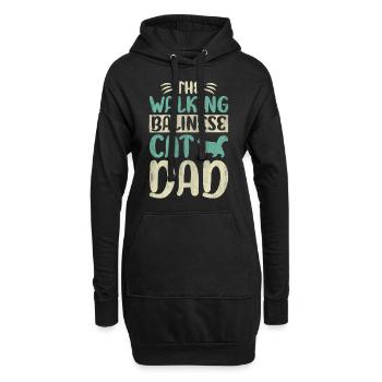 The Walking Balinese Cat Dad Kitty Cat Walking - Hoodie-Kleid - Schwarz - Vorne