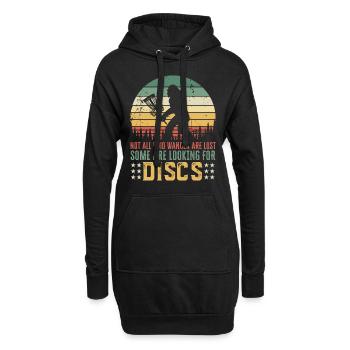 Lustiges Disc Golf Bigfoot Geschenk - Hoodie-Kleid - Schwarz - Vorne