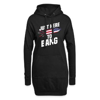 Feux d’artifice Funny USA Celebration 4 juillet - Sweat-shirt à capuche long Femme - noir - Devant