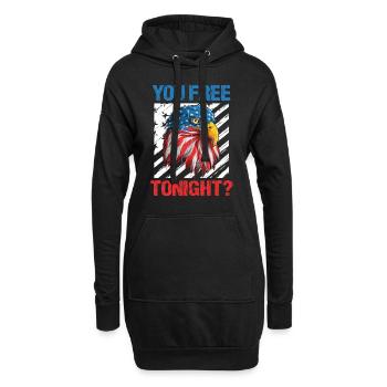 Eagle Amerika Erwachsene Humor Männer 4. Juli - Hoodie-Kleid - Schwarz - Vorne