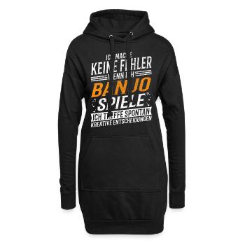 Banjo Musiker Kreativer Banjospieler - Hoodie-Kleid - Schwarz - Vorne