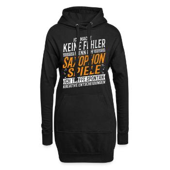 Saxophon Musiker Kreativer Saxophonspieler - Hoodie-Kleid - Schwarz - Vorne