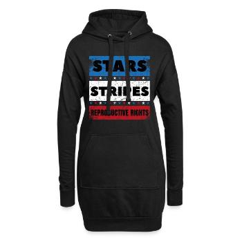 Stars Stripes Droits reproductifs en détresse 4ème - Sweat-shirt à capuche long Femme - noir - Devant