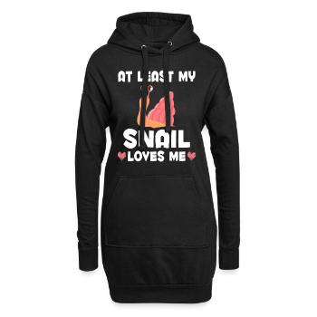 Schnecke liebt mich Frauen Lustig - Hoodie-Kleid - Schwarz - Vorne
