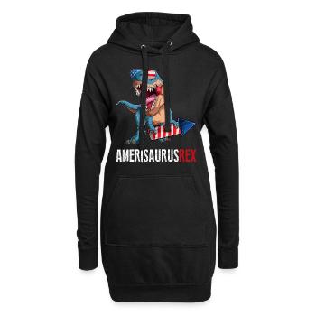 America Trex US Patriotic Dino 4 juillet - Sweat-shirt à capuche long Femme - noir - Devant